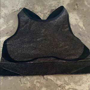 Black gold glittered sports bra